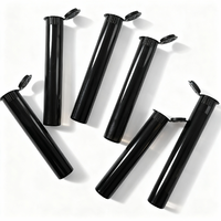Tabung Plastik Pop Top Hitam 98mm 116mm Tahan Anak untuk Penyimpanan Aman