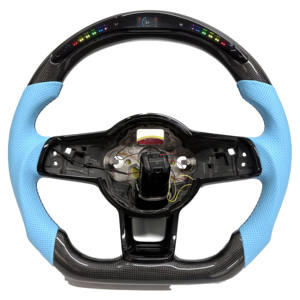 Volant en cuir pleine fleur compatible avec Volkswagen MK7 MK6 Golf7 Polo CC Jetta Tiguan <span class=keywords><strong>GTI</strong></span> R GTD GTS GTE GLI R-Line GOLF6 SCIROCCO - Product Image 5