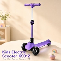 Trottinette électrique pour enfants à 3 roues Gentle Start, 60W, 21.6V, 2.0Ah, lithium, sans balais, pliable, étanche, réglable 60-78cm, 8km/h, 8-10km