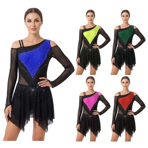 Vestido de Baile Latino para Mujer, Vestido de Competición de Salón de Baile, Vestido de Patinaje Artístico, Traje de Baile para Eventos, Prácticas Casuales - Product Image 1