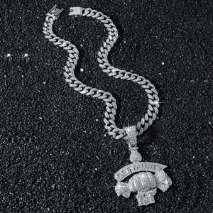 Collares con Colgante Geométrico de Aleación Chapada en Oro Estilo Hiphop, Collares Personalizados para Hombre, Joyería de Moda al por Mayor - Product Image 3