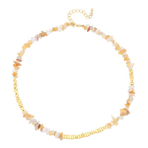 Collar <span class=keywords><strong>de</strong></span> Gargantilla con Cuentas Hechas a Mano, Collar <span class=keywords><strong>de</strong></span> Piedras <span class=keywords><strong>de</strong></span> Cristal Curativas Irregulares, Joyería Bohemia para Mujer - Product Image 4