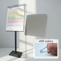 Tableau de couleurs pour nail art de 450 couleurs, grand présentoir en métal, style incliné, détachable, carte de couleurs pour nail art en acrylique
