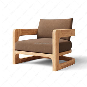 سرلي خشب الساج المعاصر في الهواء الطلق أريكة الفناء صالة كرسي محادثة مجموعة أثاث الحديقة - Product Image 3