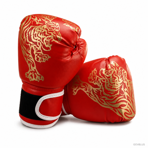 Gants <span class=keywords><strong>de</strong></span> <span class=keywords><strong>boxe</strong></span> en cuir PU personnalisés avec logo OEM, fermeture auto-agrippante, entraînement, sparring, 8-16 oz, hommes, femmes, Muay Thai, Kickboxing, MMA - Product Image 1