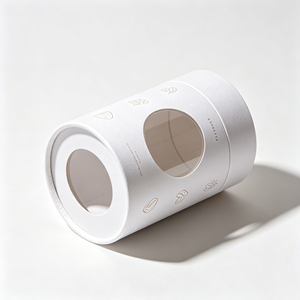 Boîte en papier cylindrique hermétique avec fenêtre transparente en PET, tube en papier recyclable, emballage pour grains de café, taille personnalisée OEM - Product Image 3