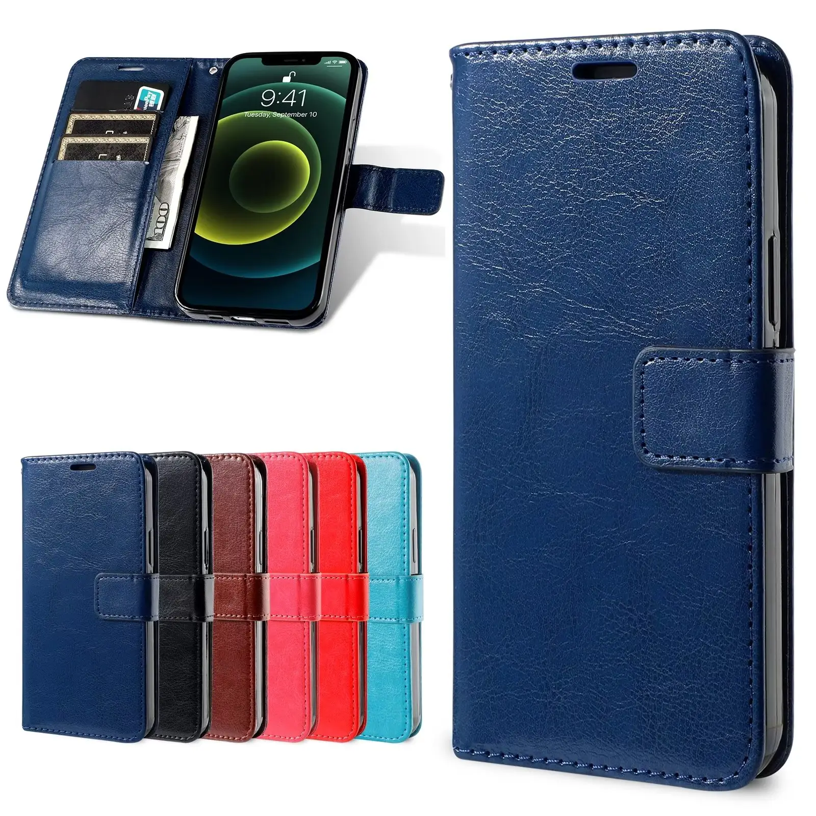 Coque de téléphone en cuir PU classique pour Samsung Note20 Ultra Plus note 10 Pro note 9 note 8 note 7 FE note 5 note 4 note 3 note 2 N7100