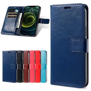 Klassieke Pu Lederen Telefoonhoes Voor Samsung Note20 Ultra Plus Note10 Pro Note9 Note8 Note8 Note7 Fe Note5 Note4 Note3 Note2 N7100 Hoesje