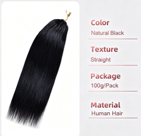 Extensions de cheveux humains vierges 100% 6D Feather Kinky, bouclées birmanes, à pointes spirales, pré-séparées, sans nœuds, pour crochet, trame simple, 14-30 pouces