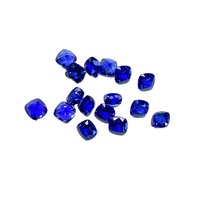 Saphir synthétique de laboratoire cultivé par la méthode Czochralski, bleu royal, taille coussin, taille carrée, rebondi, bien proportionné, pierre non montée CN