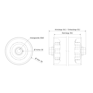 Rullo di supporto in acciaio Ø 80 mm - Product Image 4