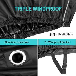 मेसोरोक सार्वभौमिक फिट पंक्तिबद्ध मोटरसाइकिल कवर ऑक्सफर्ड वाटरप्रूफ फोल्डेबल आउटडोर मोटरसाइकिल कवर - Product Image 2