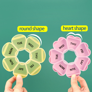 Organizador de Pastillas con Logotipo Personalizado SUNSHING, Pastillero Redondo de 7 Días, Estuche de Viaje para Vitaminas y Suplementos, Aceites de Pescado - Product Image 2