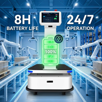 Robot Pengangkat Otomatis SLAM AMR 300kg dengan Logam dan Motor Penggerak Ganda 200W untuk Logistik & Gudang