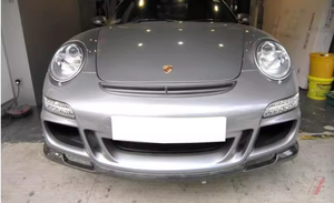 Para Porsche 997 GT3 RS 997,1, parachoques delantero, kit de carrocería de fibra de carbono, rejilla de carcasa grande, escape de labio trasero para actualización de modelo 05-08 - Product Image 2