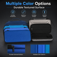 Étui de transport personnalisé en EVA avec poche en filet zippée et poignée pour accessoires électroniques portables