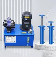 Station de pompage hydraulique complète 220 V de 3 à 63 tonnes + unité hydraulique à vérin personnalisée
