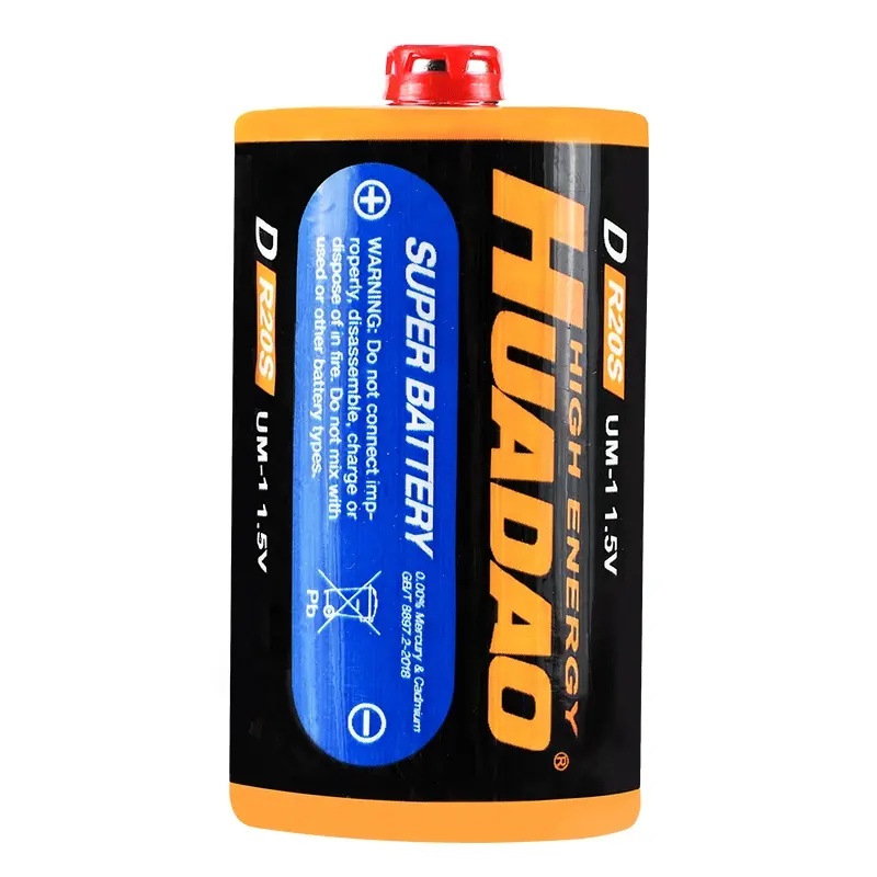 Cuanen fornitore OEM professionale AM1 R20 batterie a secco 1.5v D dimensioni per torce elettriche giocattoli elettrici batteria zinco-carbone