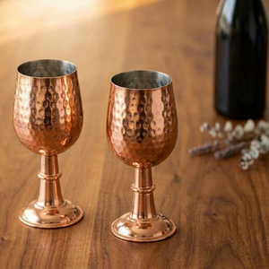 Accesorios para Vino de Acero Inoxidable con Asa de Vidrio y Cobre de Lujo Moderno Vantage, Ecológicos, Capacidad de 51-100 ml, Tamaño Personalizado - Product Image 1