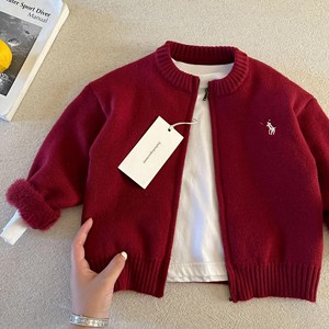 Tongxingyuan Boys Fleece Lined Knitted <b>Cardigan</b> <b>Thick</b> Winter Sweater Full Sleeve With Label And Tags - Product Image 3