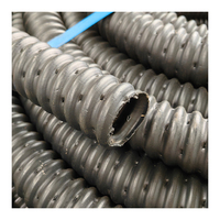 Tuyau de drainage de terre de système de drainage souterrain ondulé perforé à mur unique en HDPE noir