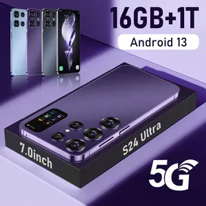 Nuovo design originale S24 cellulare Ultra sbloccato grande schermo 5G smartphone 16gb + 1TB Android13.0 smart Phone