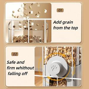 Büyük kapasiteli otomatik <span class=keywords><strong>Pet</strong></span> gıda ve su sebili asılı katı plastik köpek ve kedi besleyici/Waterer seti yerçekimi köpek otomatik kase - Product Image 5