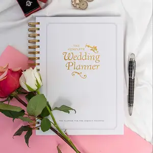 Custom Luxury Rose Gold Spiral Binding A5 Organizer Journal Wedding Planner