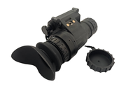 Monokuler Penglihatan Malam Inframerah PVS14 Gen3 Auto Gated IIT FOM1400-1600 1X Dapat Dipasang di Helm IP67 CE Hitam