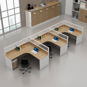 Para 4 a 6 personas Estación DE TRABAJO Barrera Combinación Modular Clásico Muebles de oficina Escritorio de oficina Sillas y mesas de oficina - Product Image 2