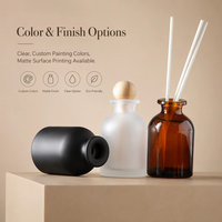 Nouveau Design 100ml Cylindrique Parfum Bouteille Vide Parfums Verre Ambre Parfum Reed Diffuseur Bouteille