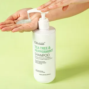 I migliori prodotti di Shampoo per capelli di vendita caldi all'ingrosso 500ml Shampoo nutriente e idratante all'albero del tè e alla menta piperita per capelli