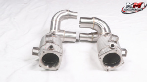 ท่อระบาย SS304ด้านหน้าสำหรับ PORSCHE 911 Carrera <span class=keywords><strong>991</strong></span>.2 3.0T ท่อหัวไหลสูง2016-2017พร้อมตัวป้องกันความร้อนเร่งปฏิกิริยา - Product Image 5
