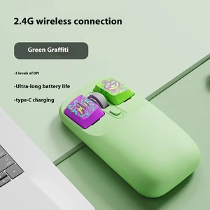 EWEADN XWD-119 <span class=keywords><strong>Mouse</strong></span> Gaming nirkabel grafiti kreatif nilai penampilan tinggi dengan pola cetak unik grosir - Product Image 3