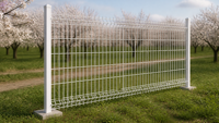 Panneau de clôture en treillis soudé 3D en acier galvanisé, revêtement PVC, double fil, anti-escalade, pour élevages de bétail et protection contre les cerfs