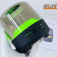 Glaze 4 5W Cadeau promotionnel de vente chaude Mini haut-parleur BT sans fil à lumière LED plein écran avec lumière RVB clignotante pour la fête à la maison