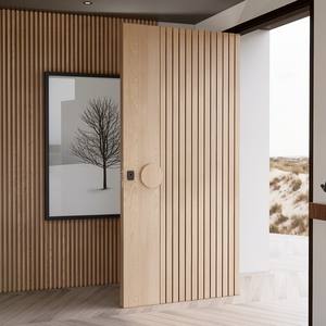 Puertas Exteriores de Madera Italianas para Casas, Diseño Moderno en 3D, Puerta de Madera para Villa, Hotel, Apartamento, Puertas Exteriores Modernas para el Hogar - Product Image 4