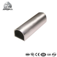 Profilé d'extrusion en aluminium demi-rond en forme de D 6063