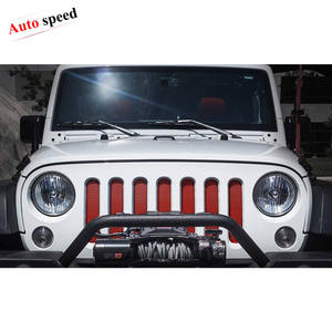 Grelha de malha de alumínio vermelho, inserções para jeep <span class=keywords><strong>wrangler</strong></span> jk 07 + - Product Image 4