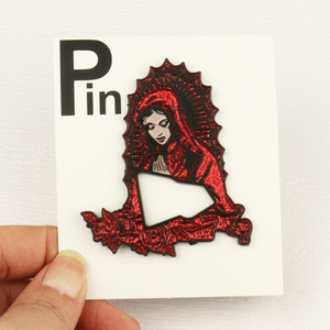 Metal Brooch Badge Lapel Pin Saintess Enamel Pin Hat Brim Clip Custom Mexico Cowboy Hat Pins <strong>San</strong> <strong>Judas</strong> - Product Image 2