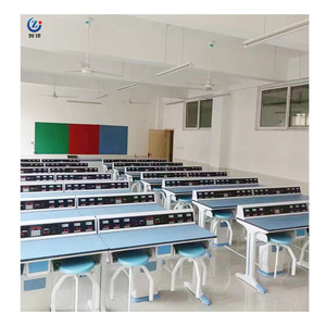 批发高中化学实验室套件ce实验室学校家具科学实验室工作学生双座桌椅 - Product Image 6