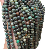 Perles de pierre en vrac de turquoise africaine naturelle en gros pour les bijoux de turquoise