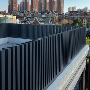 Panneau de clôture en aluminium à lattes verticales noires de haute qualité avec revêtement en poudre - Barrière de sécurité <span class=keywords><strong>moderne</strong></span> pour toit, balcon et <span class=keywords><strong>terrasse</strong></span> - Product Image 6