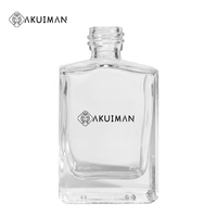 Bouteilles de parfum vides en verre carré de haute qualité 10ml 15ml 30ml 50ml 100ml avec pulvérisateur à pompe Échantillon gratuit disponible