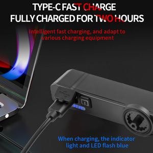 Feu arrière de vélo intelligent Q14 avec capteur, LED rechargeable par USB, étanche IPX4, lumière nocturne multicolore - Product Image 5