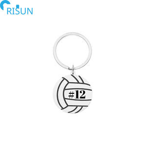 الجملة المعادن الطائرة المفاتيح المخصصة شعار المينا النقش كرة معدنية كرة القدم الرياضة كيرينغ مفتاح سلسلة هدية ل اعب - Product Image 2