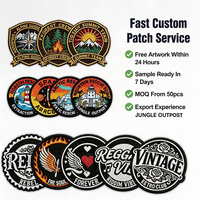 Patch brodé personnalisé de qualité supérieure avec monogramme en lettres d'alphabet, initiales en script, bordure brodée