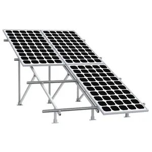 Kit de rayonnage monté sur support en aluminium Pv Système de montage au sol pour panneau solaire avec fondation en ciment