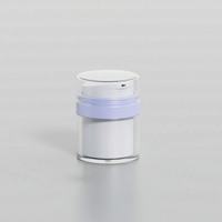 Bouteilles à pompe sans air de 50ml en plastique PET PP ABS de luxe Bocal sous vide pour sérum, crème pour le visage, toner, soins de la peau Emballage cosmétique Logo personnalisé