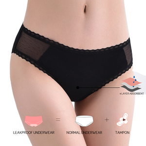 LYNMISS Bragas Menstruales de Fibra de Bambú para Mujer, a Prueba de Fugas, 4 Capas, Absorción de 20-30ML, Talle Medio - Product Image 1